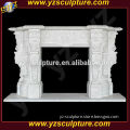 white marble outdoor antique fireplace for sale